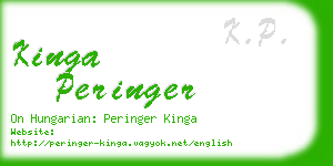 kinga peringer business card